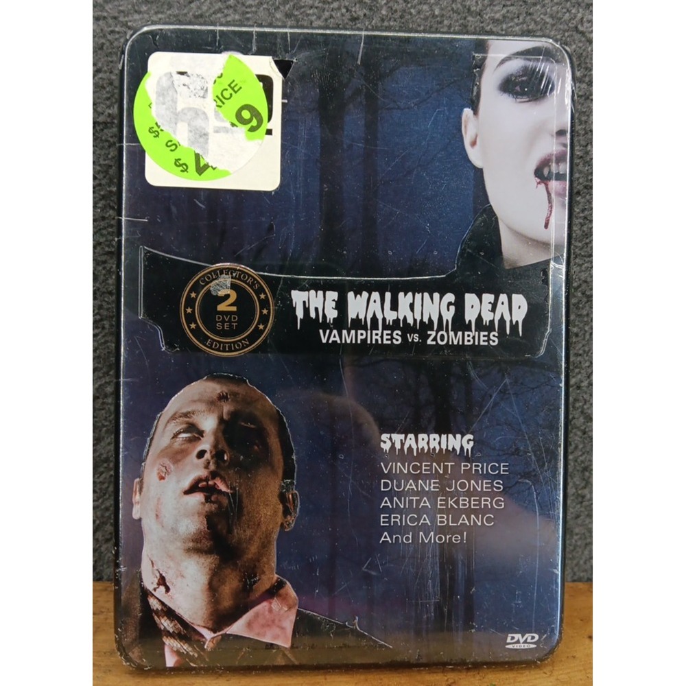 THE WALKING DEAD VAMPIRES ZOMBIES DVD 2012 FACTORY SEALED TIN CASE Horror movies
